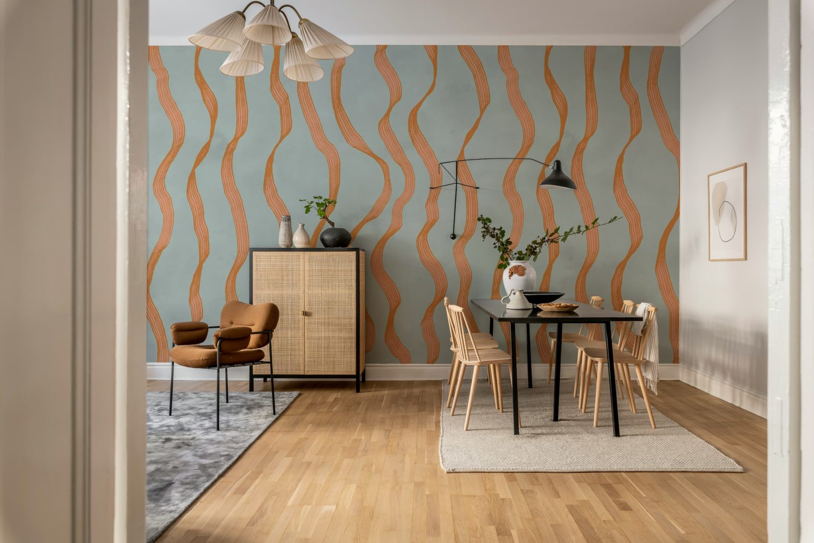 Ribbon Stripe, Blue, Rebel Walls 3