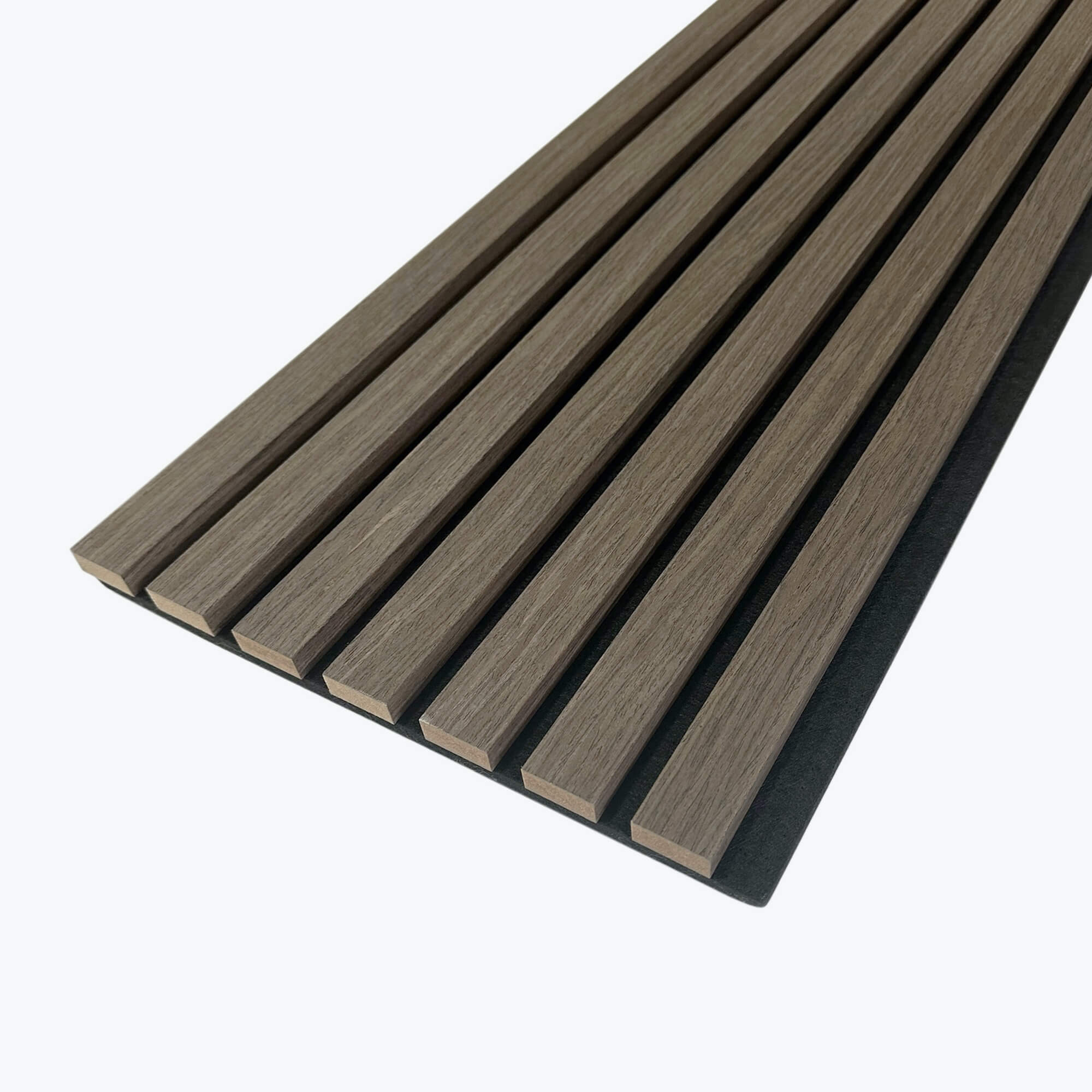 Riflaj decorativ MDF, Walnut, fonoabsorbant, 270x28cm, Lamelio 3