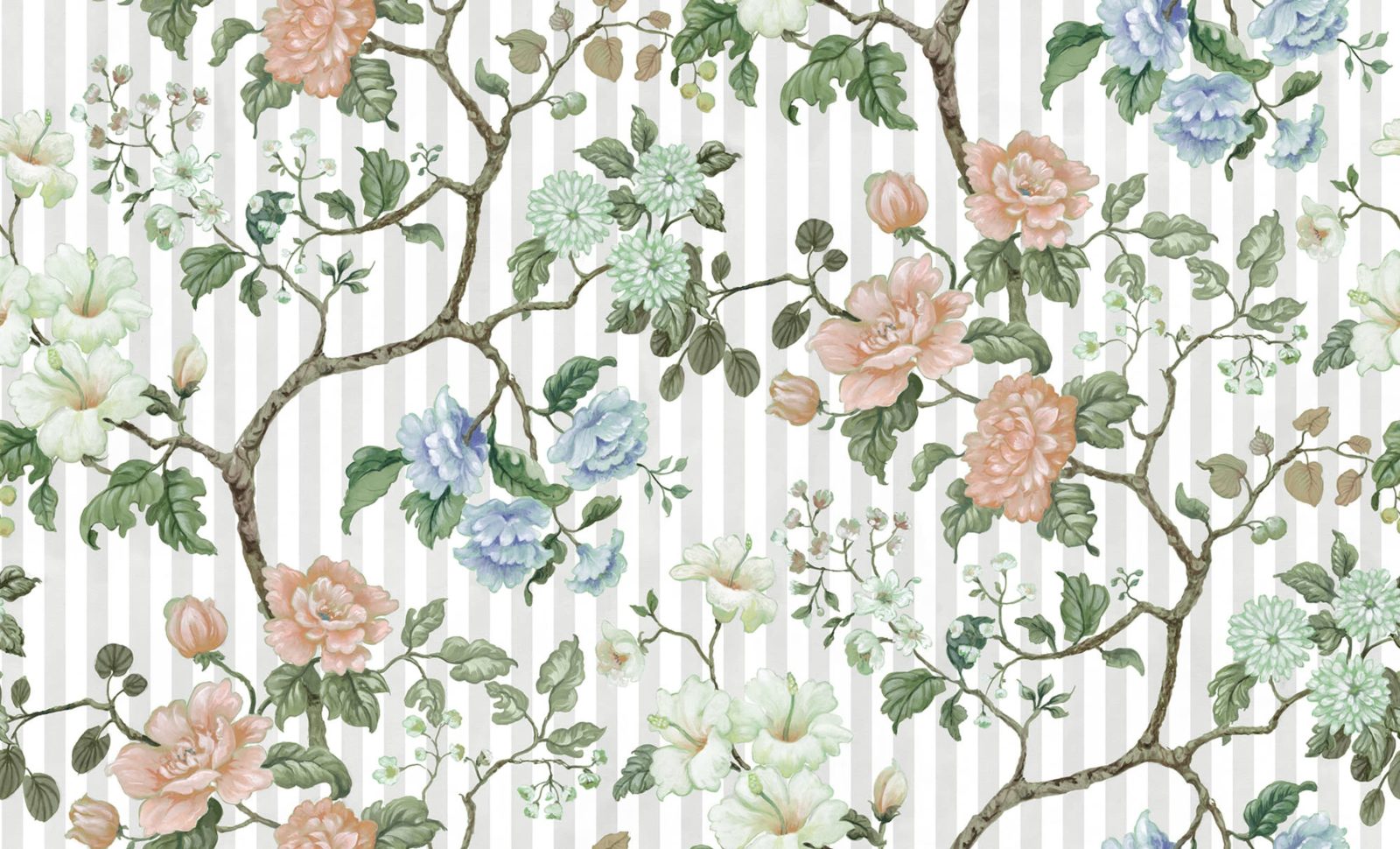 Rose Stripe, White, Rebel Walls