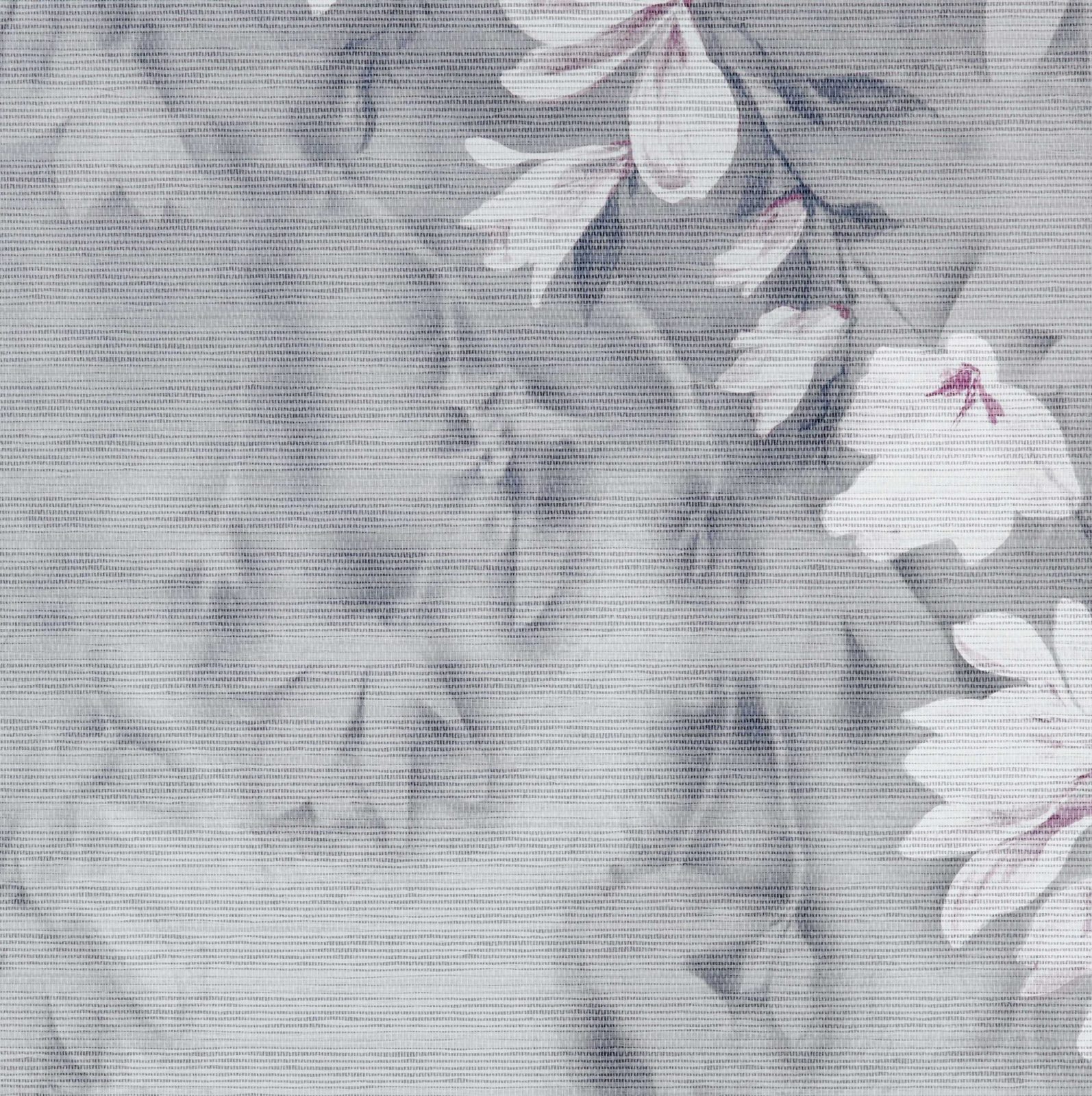 Trailing Magnolia, Mist Grey Luxury Floral Paperweave, 1838 Wallcoverings, 5.2mp / rola