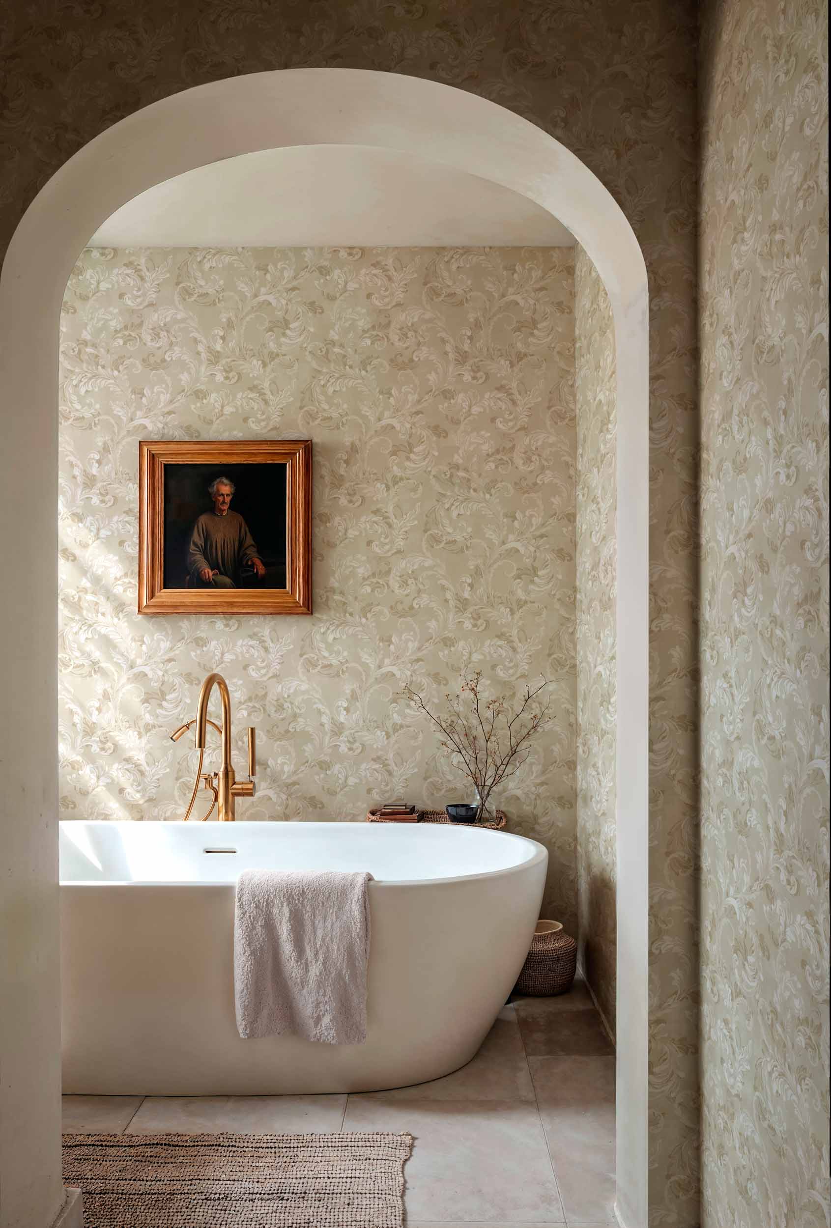 Byzantine Damask, Stone, Coordonne, 5mp / rola 2