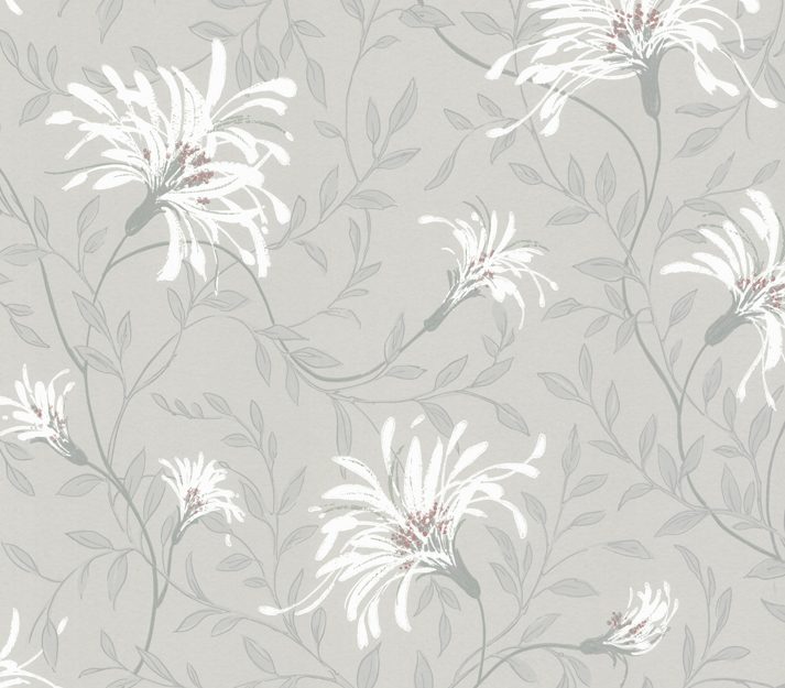 Fairhaven, Grey Luxury Floral, 1838 Wallcoverings, 5.3mp / rola 2