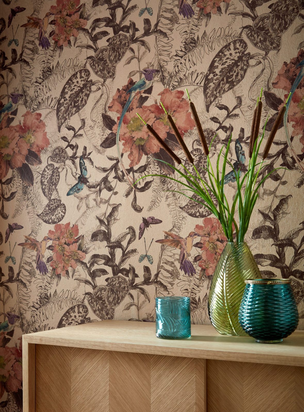 Hedgerow, Copper Luxury Feature, 1838 Wallcoverings, 5.3mp / rola 2