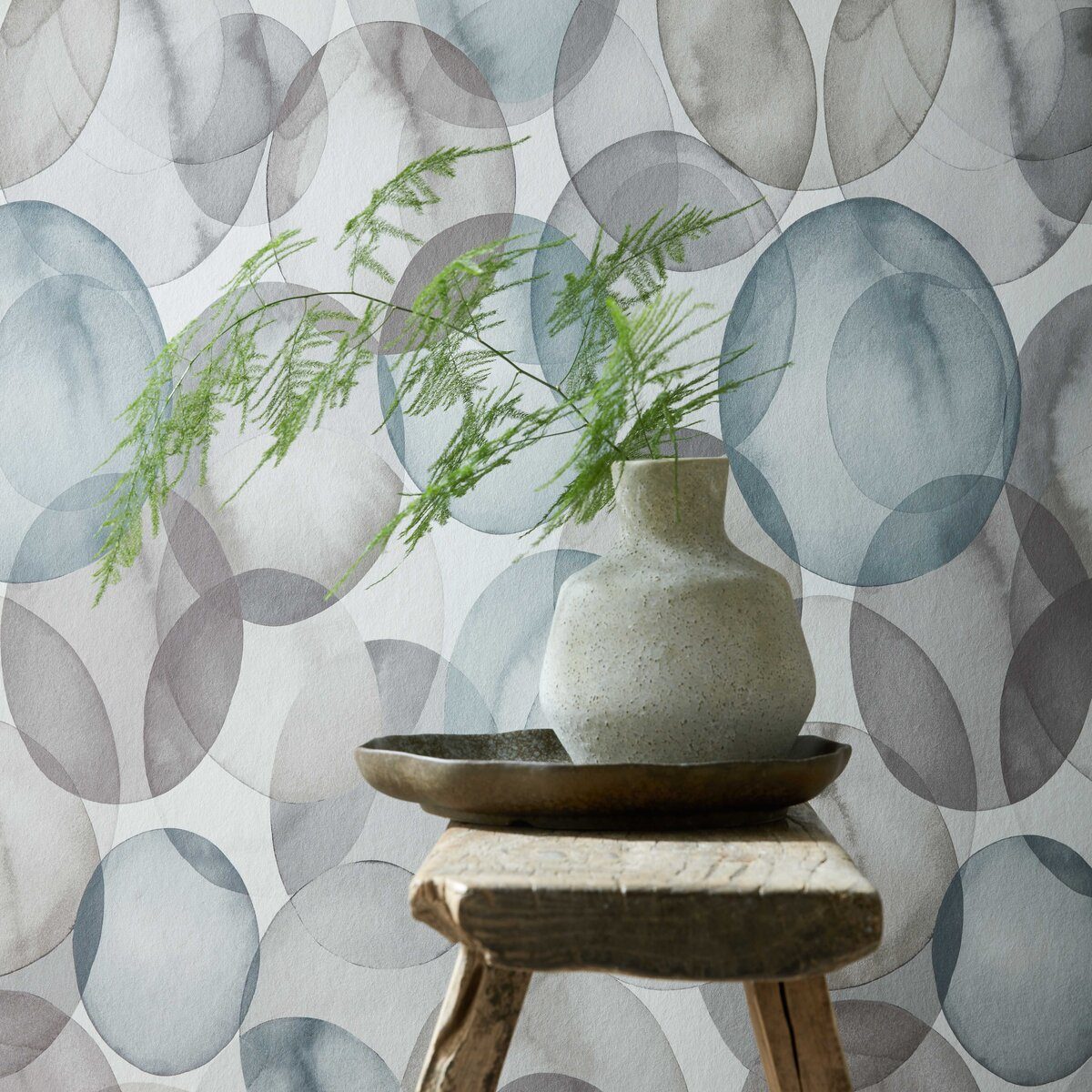 Honesty, Pebble Grey Luxury Geometric, 1838 Wallcoverings, 5.3mp / rola 2