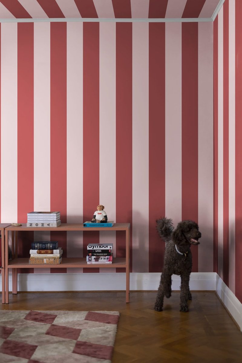Happy Stripes, Raspberry, Rebel Walls 3