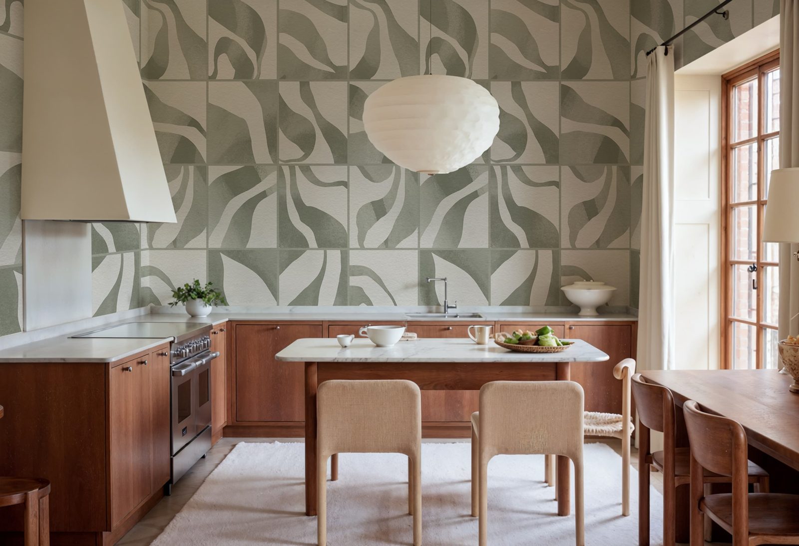 Floating Tiles, Green, Rebel Walls 3