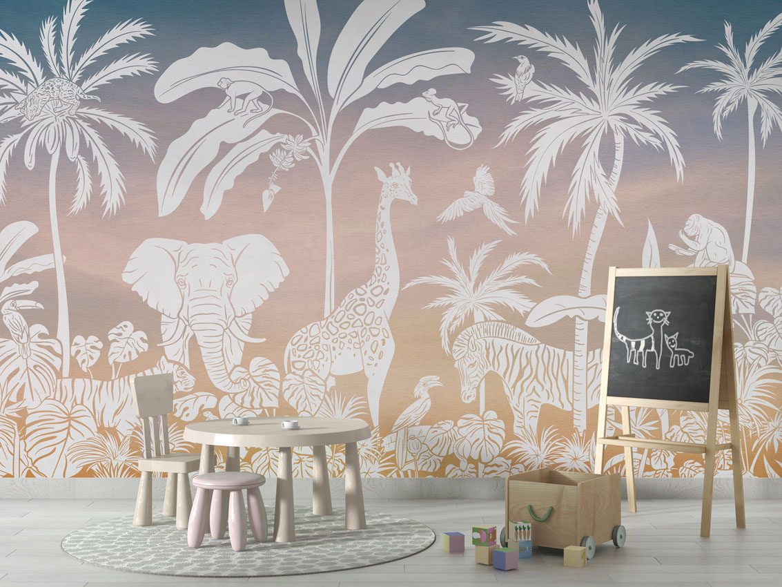 Monochrome Jungle - Sky Pink, Kikki Belle 4