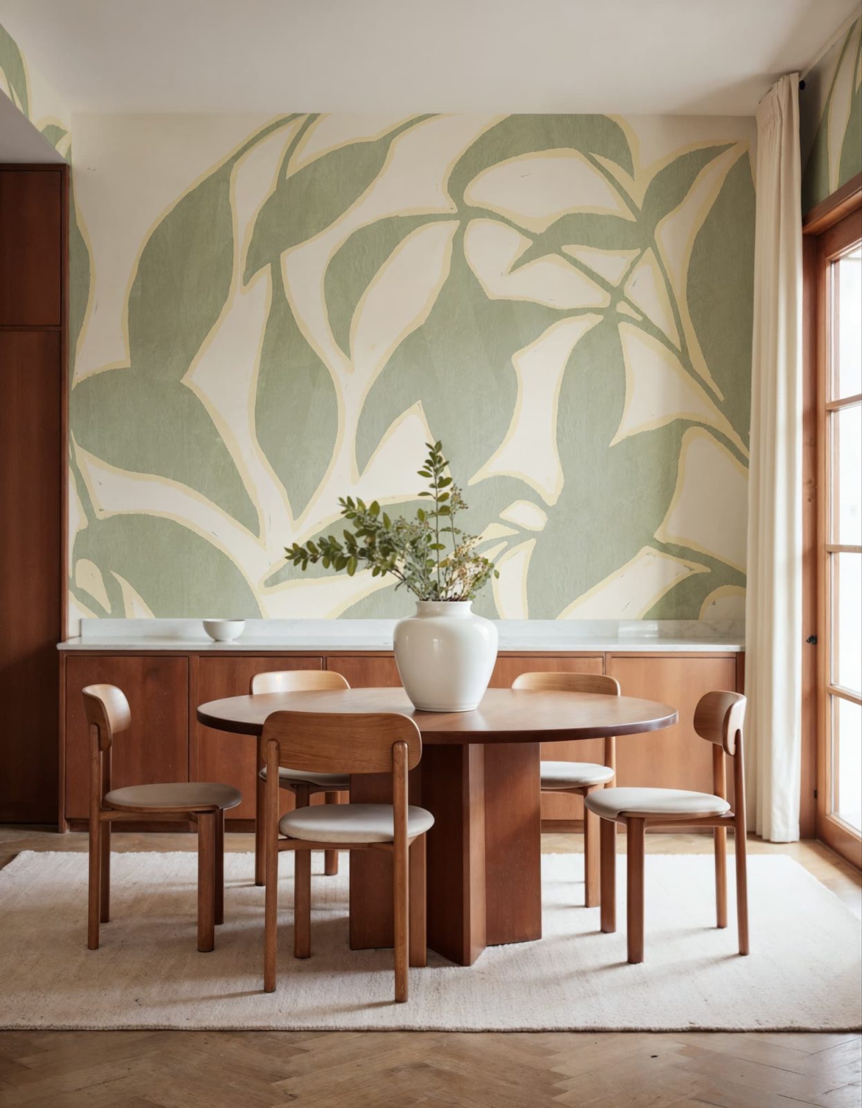 Leaf Silhouette, Green, Rebel Walls 3