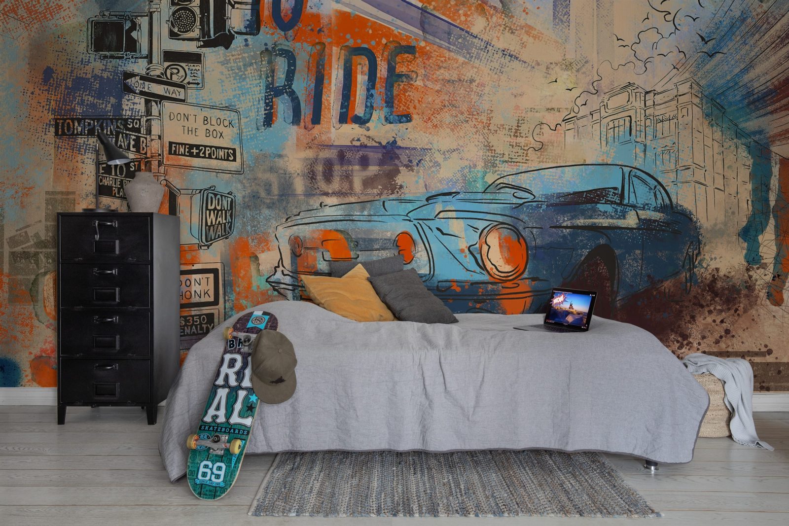 Street Race, Blue, Rebel Walls 3