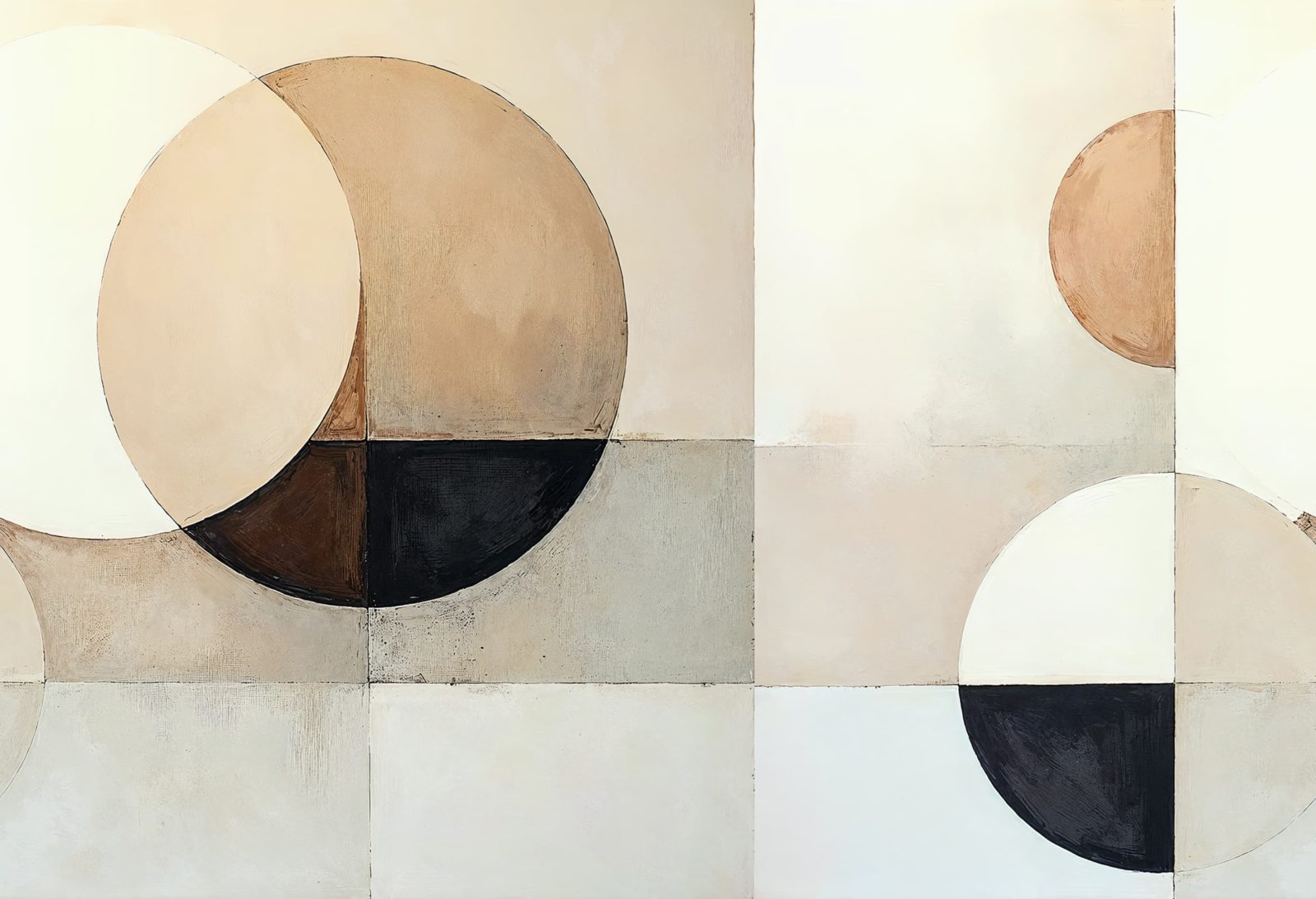 Circles, Beige, Rebel Walls