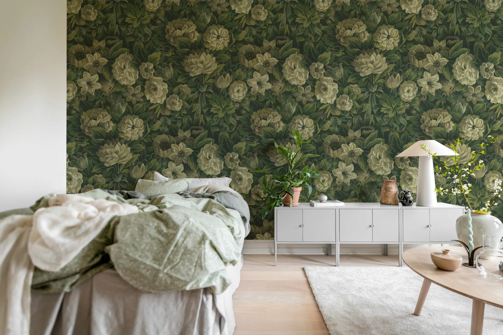 Heritage Floral, Green, Rebel Walls 3