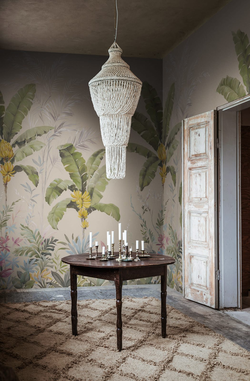 Banana Tree Jungle, Beige, Rebel Walls 3