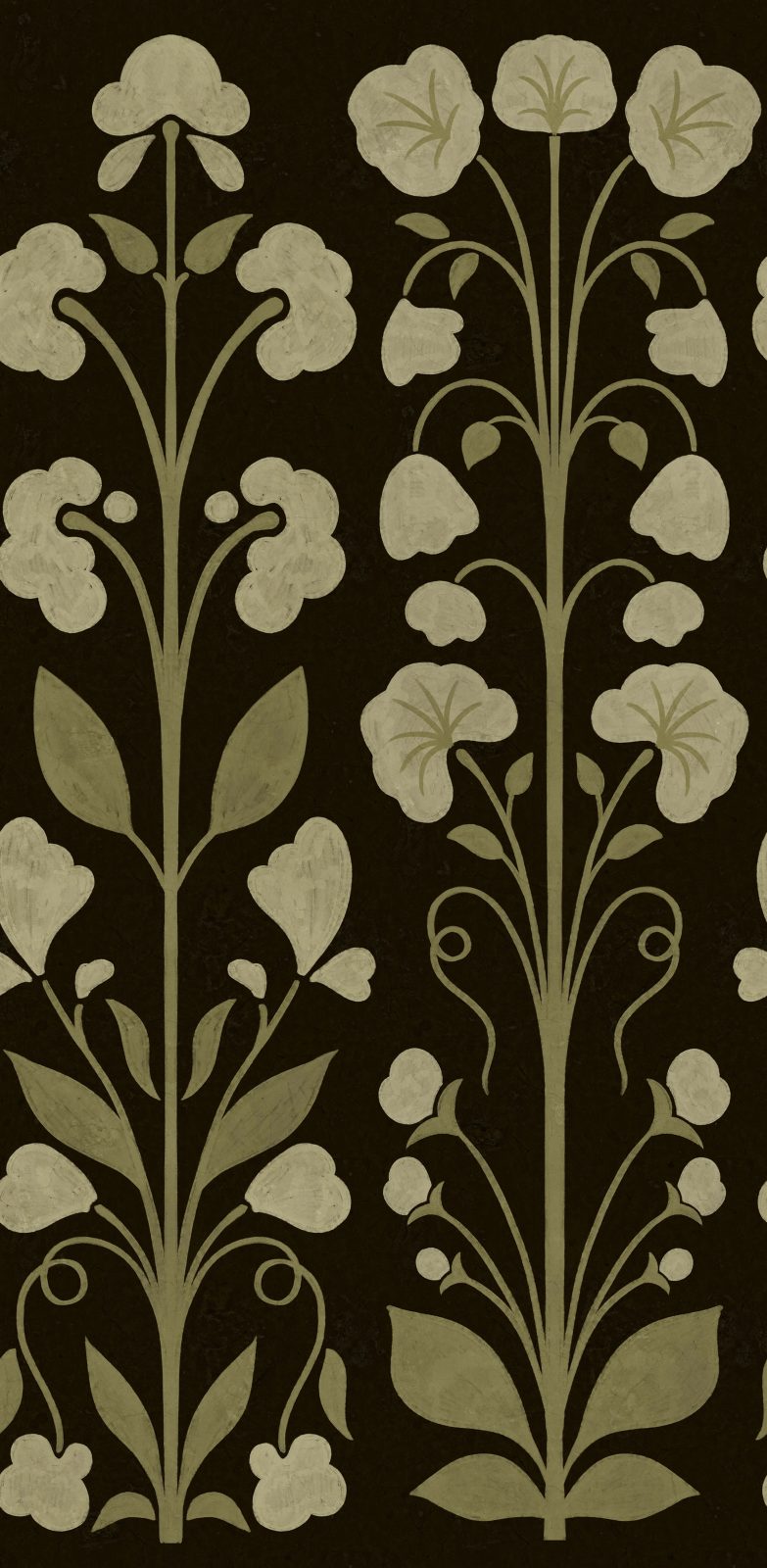 Folk Flower, Dark Green, Rebel Walls