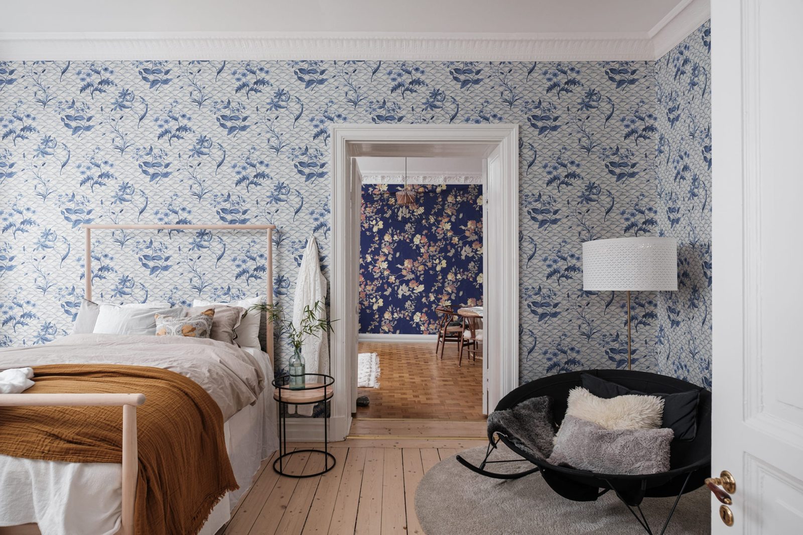 Floral Ripple, Blue, Rebel Walls 2