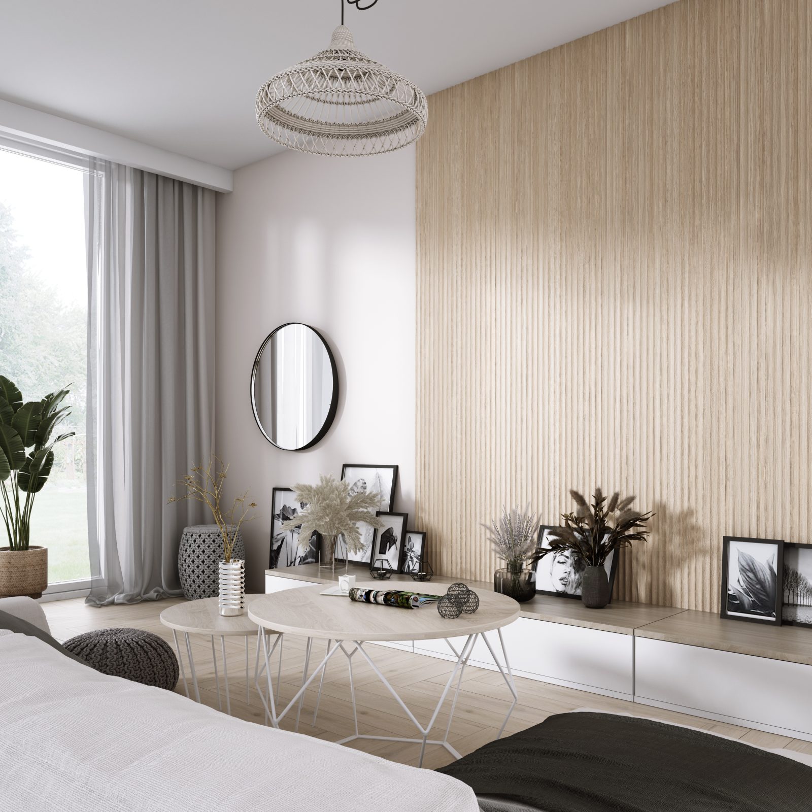 Riflaj decorativ 3D Onda, Stejar Natural, 270x11.2cm, Lamelio 2