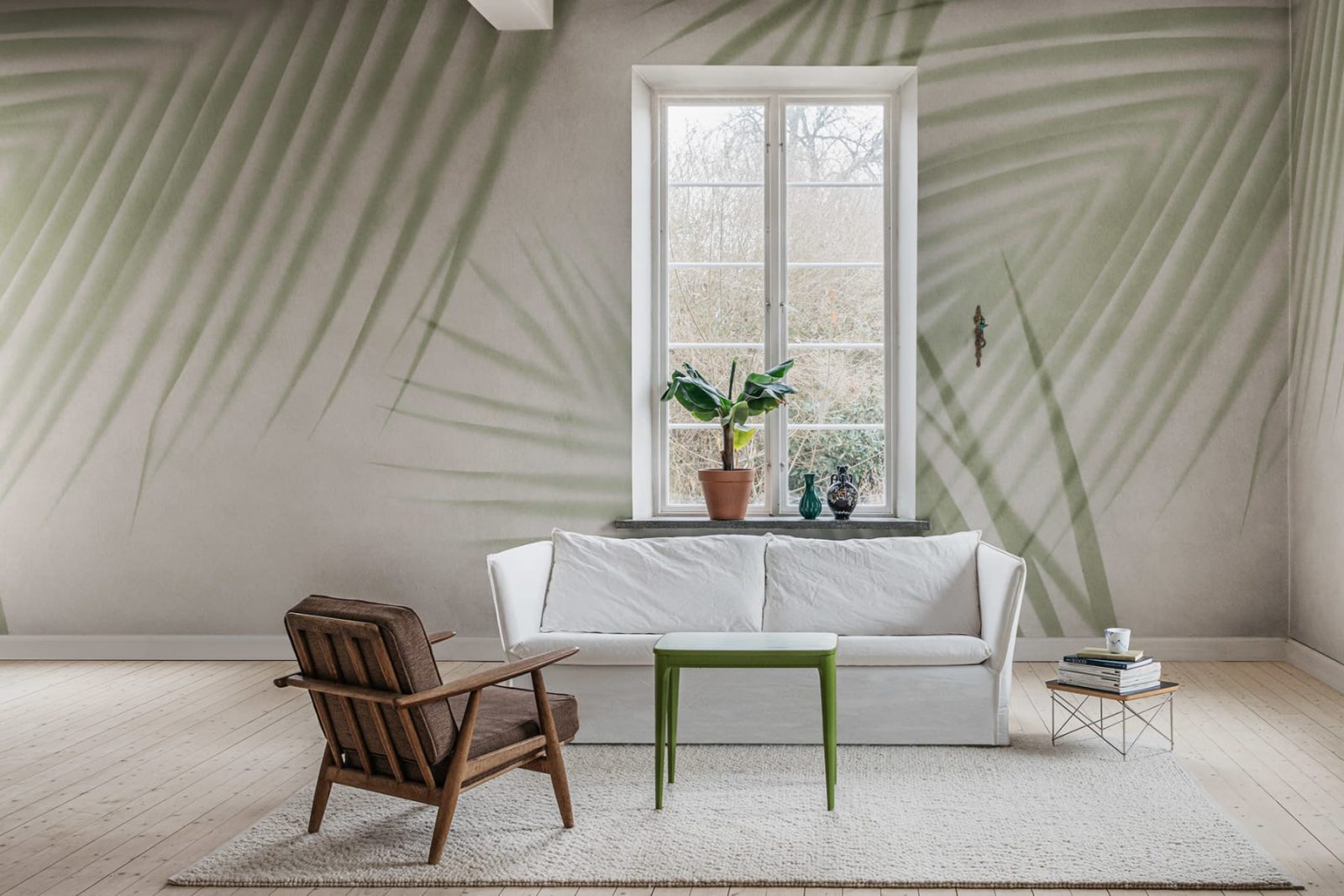Palm Gaze, Green, Rebel Walls 2