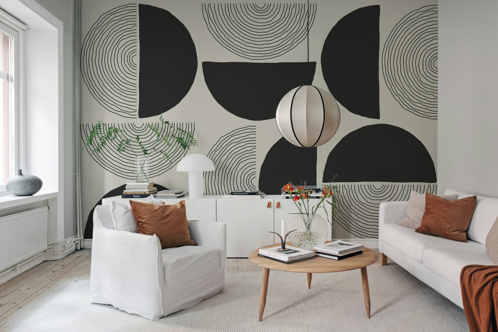 Graphic Circles, Black, Rebel Walls 2