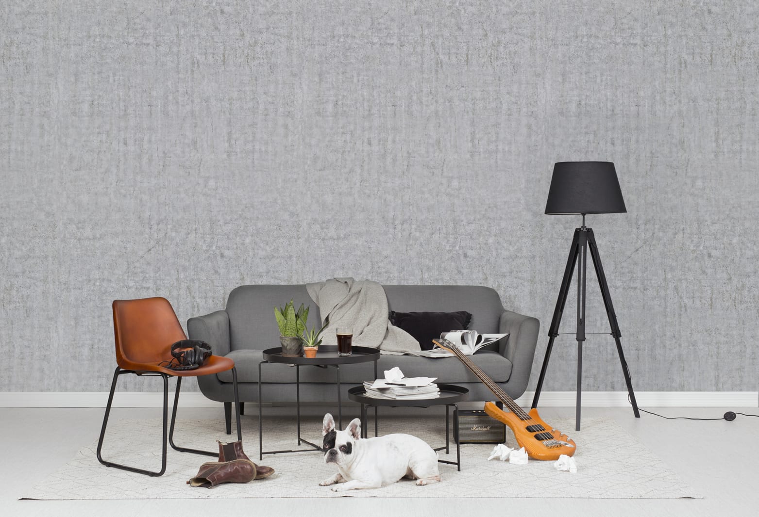 Plain Concrete, Light Grey, Rebel Walls 5
