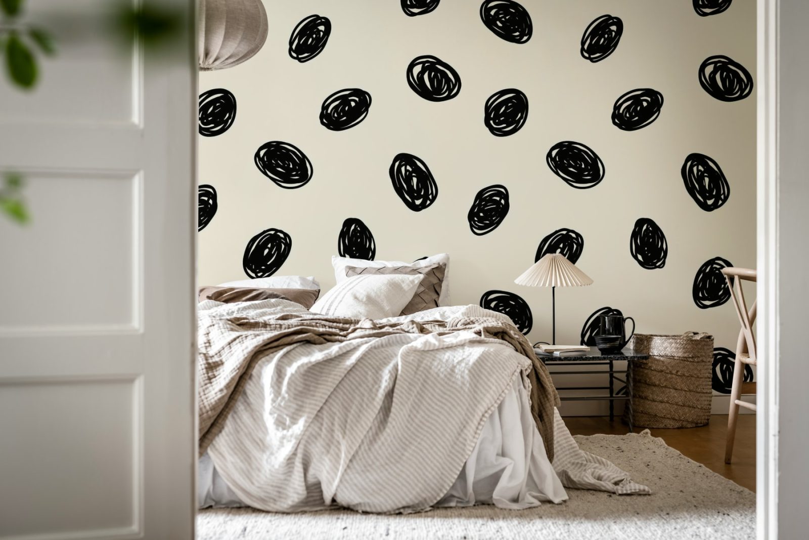 Doodle Dots, Black, Rebel Walls 3