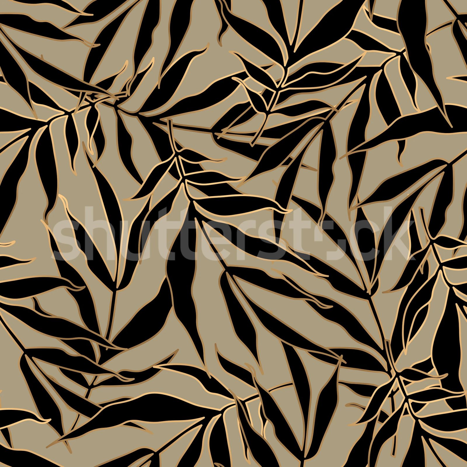 Bold Leaves, Beige, Rebel Walls