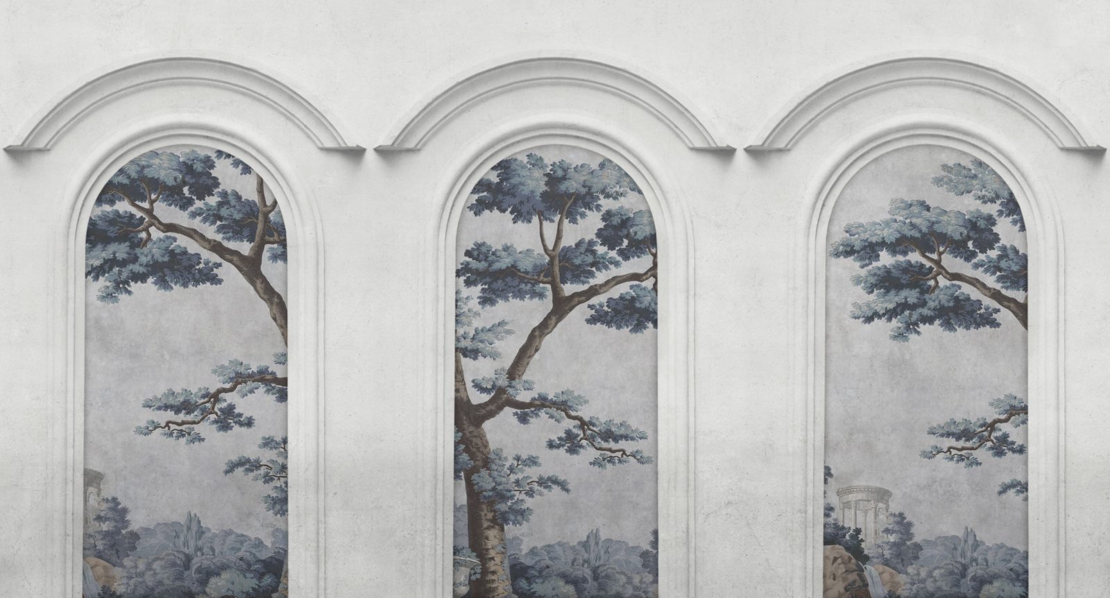 Woodland Arches, Blue, Rebel Walls