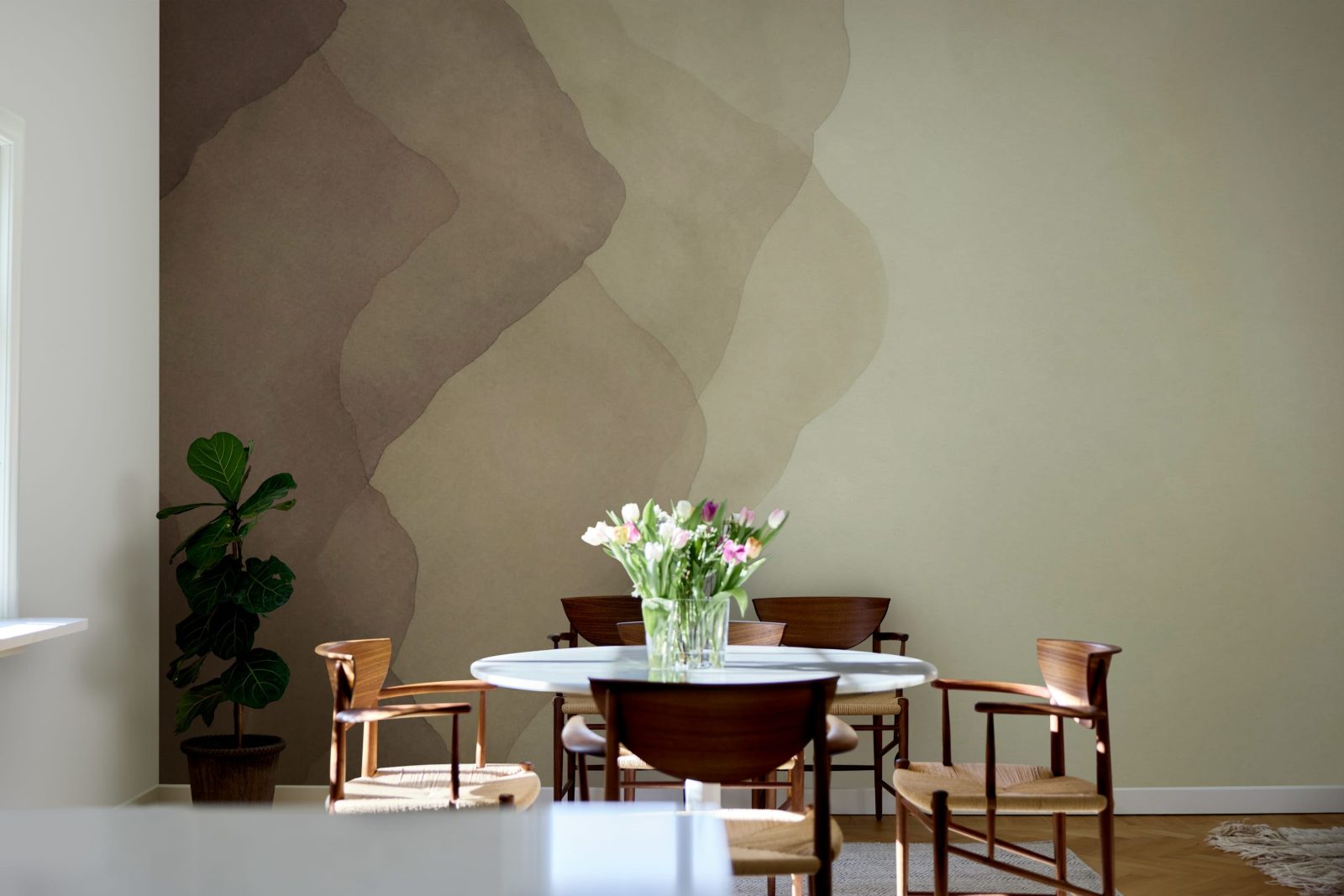 Watercolor Vertical, Brown, Rebel Walls 2