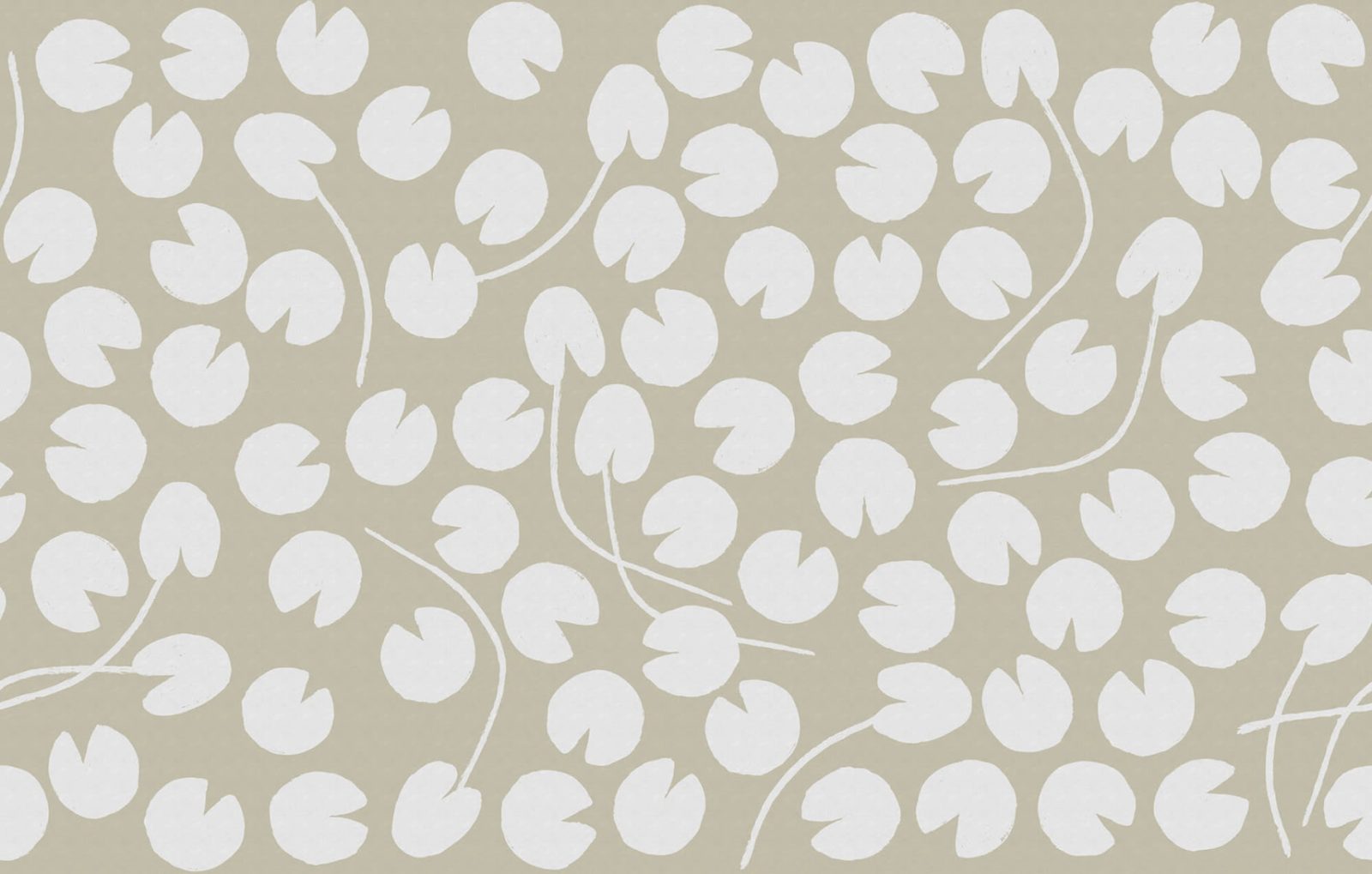 Water Lilies, Beige, Rebel Walls