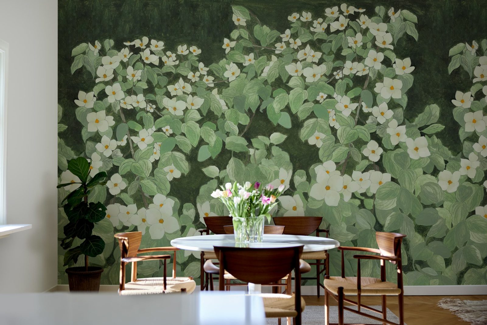 Parkflowers, White, Rebel Walls 2