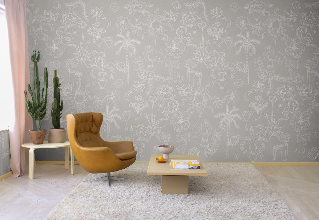 Doodle, Beige, Rebel Walls 3