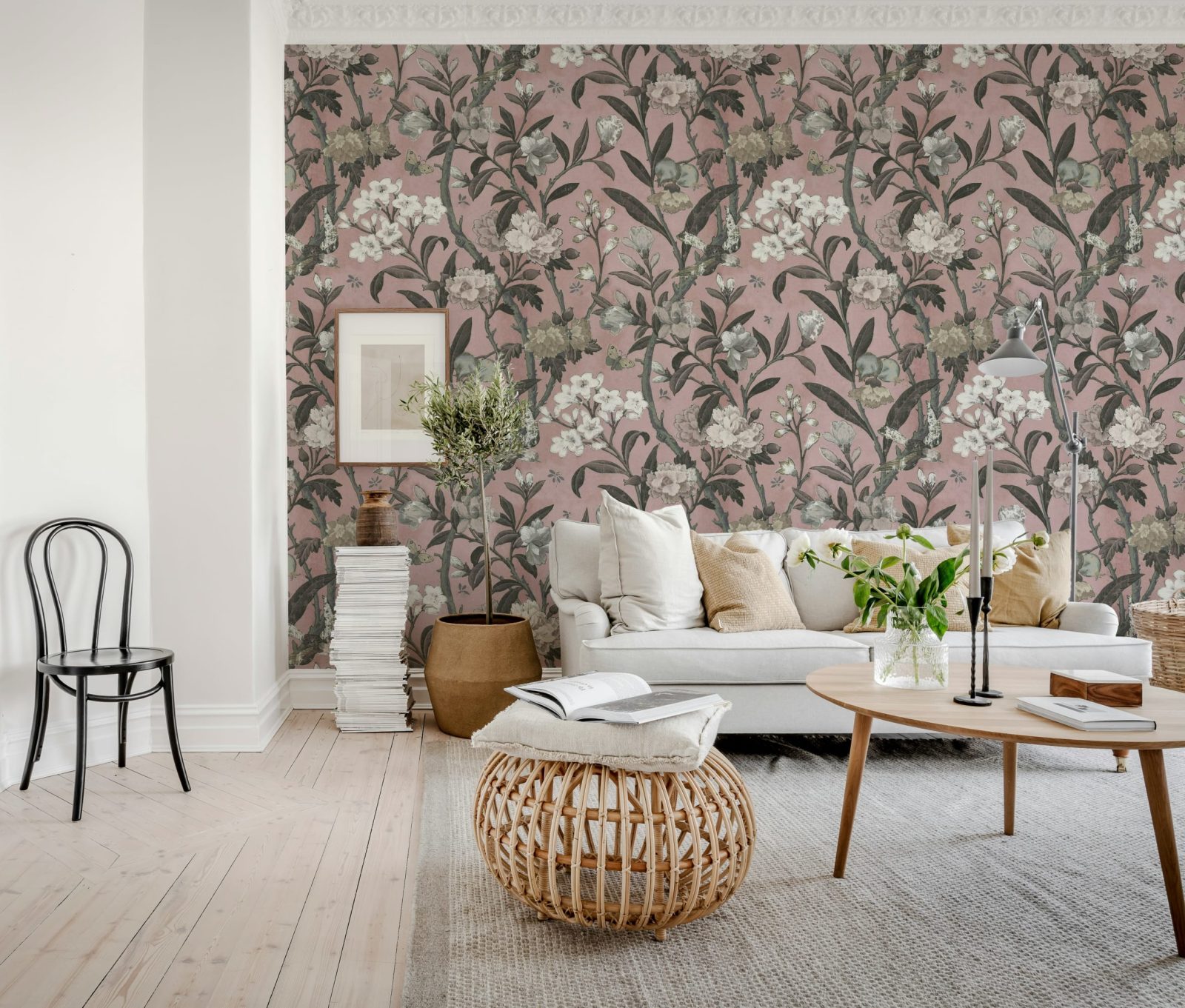 Winding Bloom, Pink, Rebel Walls 2