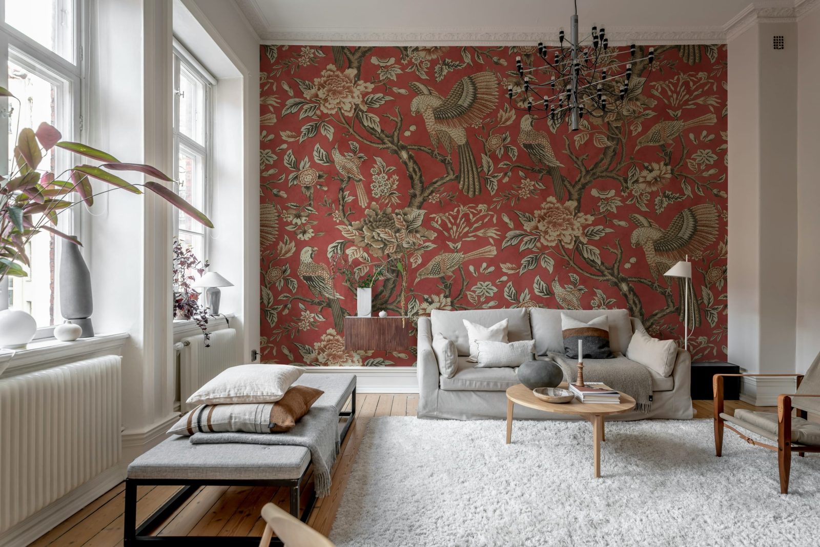 Wings in Bloom, Red, Rebel Walls 3
