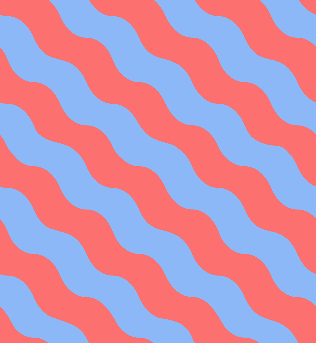 Polka Stripe, Red & Blue, Rebel Walls