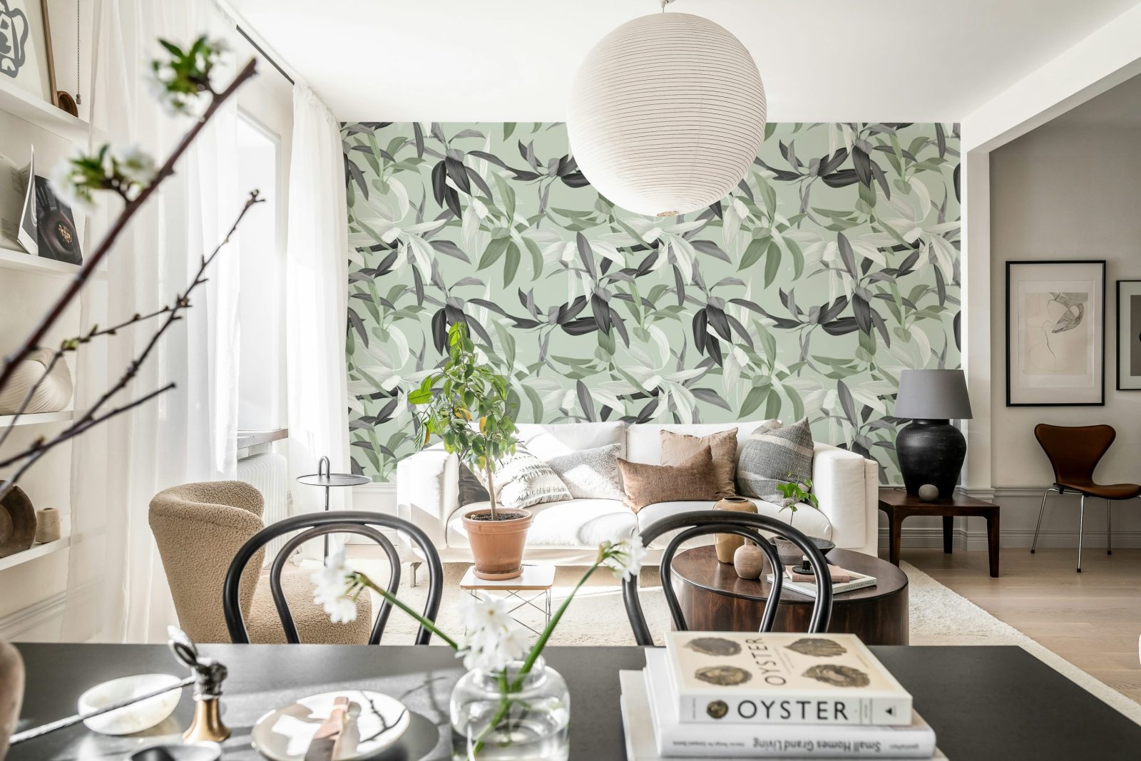 Lily Garden, Green, Rebel Walls 3