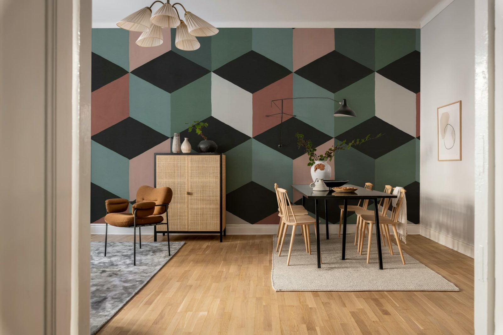 Colorful Rombs, Green, Rebel Walls 3