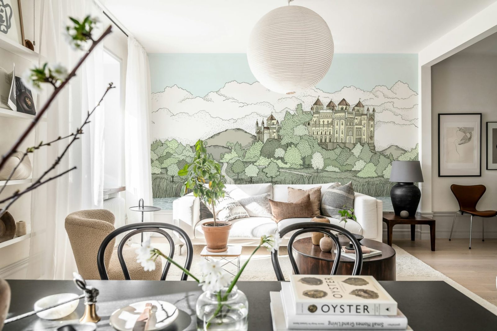 Castle by the Lake, Soft Green, Rebel Walls 3
