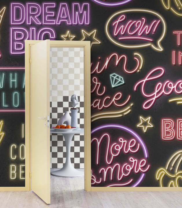 Neon Vibes, Black, Rebel Walls 3