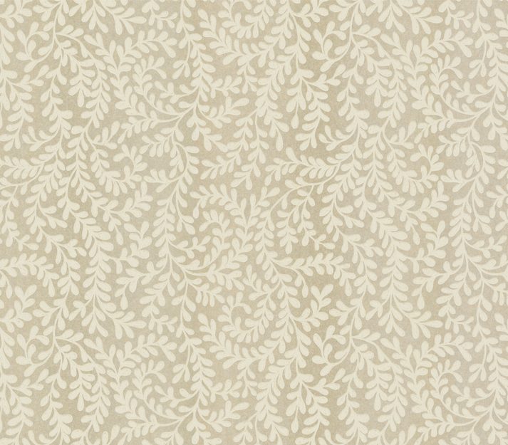 Audley, Taupe Metallic Luxury Leaf, 1838 Wallcoverings, 5.3mp / rola 2