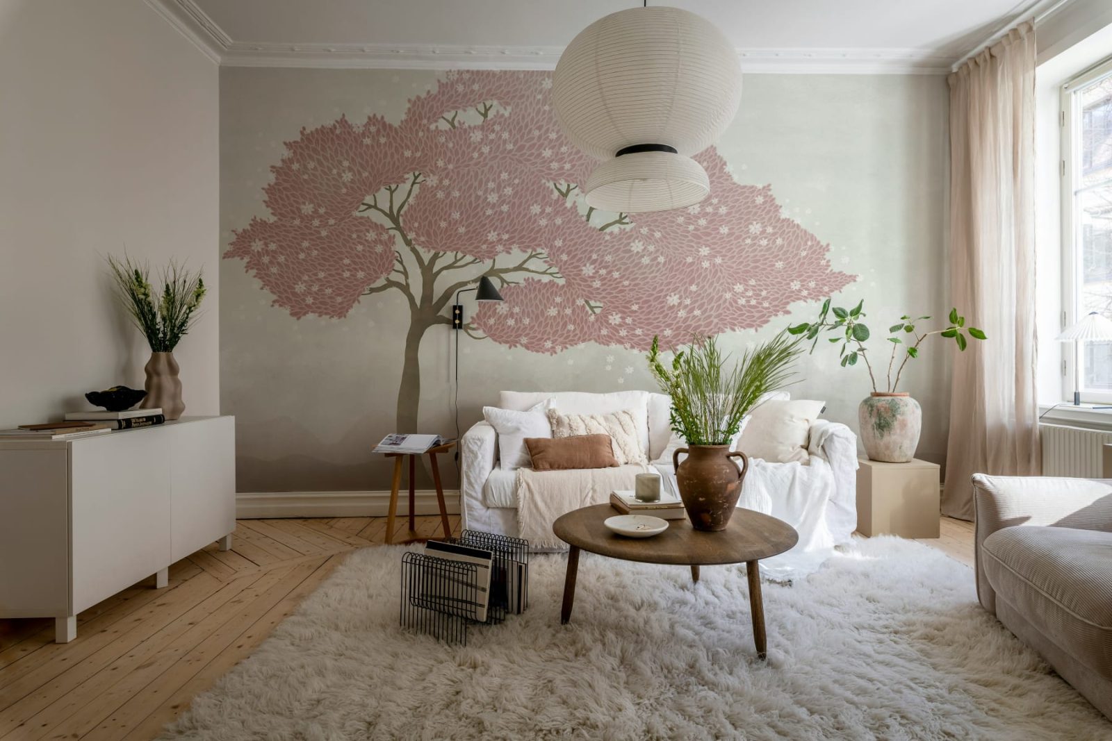 Windy Tree, Pink, Rebel Walls 2