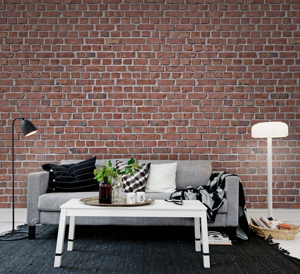 Brick Wall, Red, Rebel Walls 4