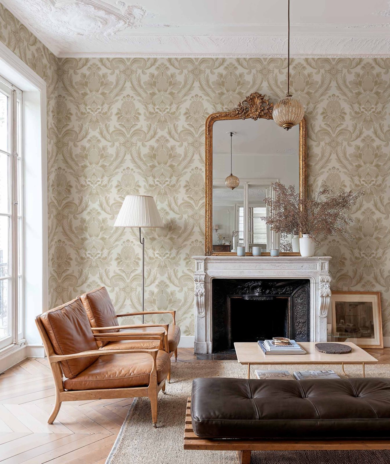 Venetian Damask, Stone, Coordonne, 5mp / rola 2