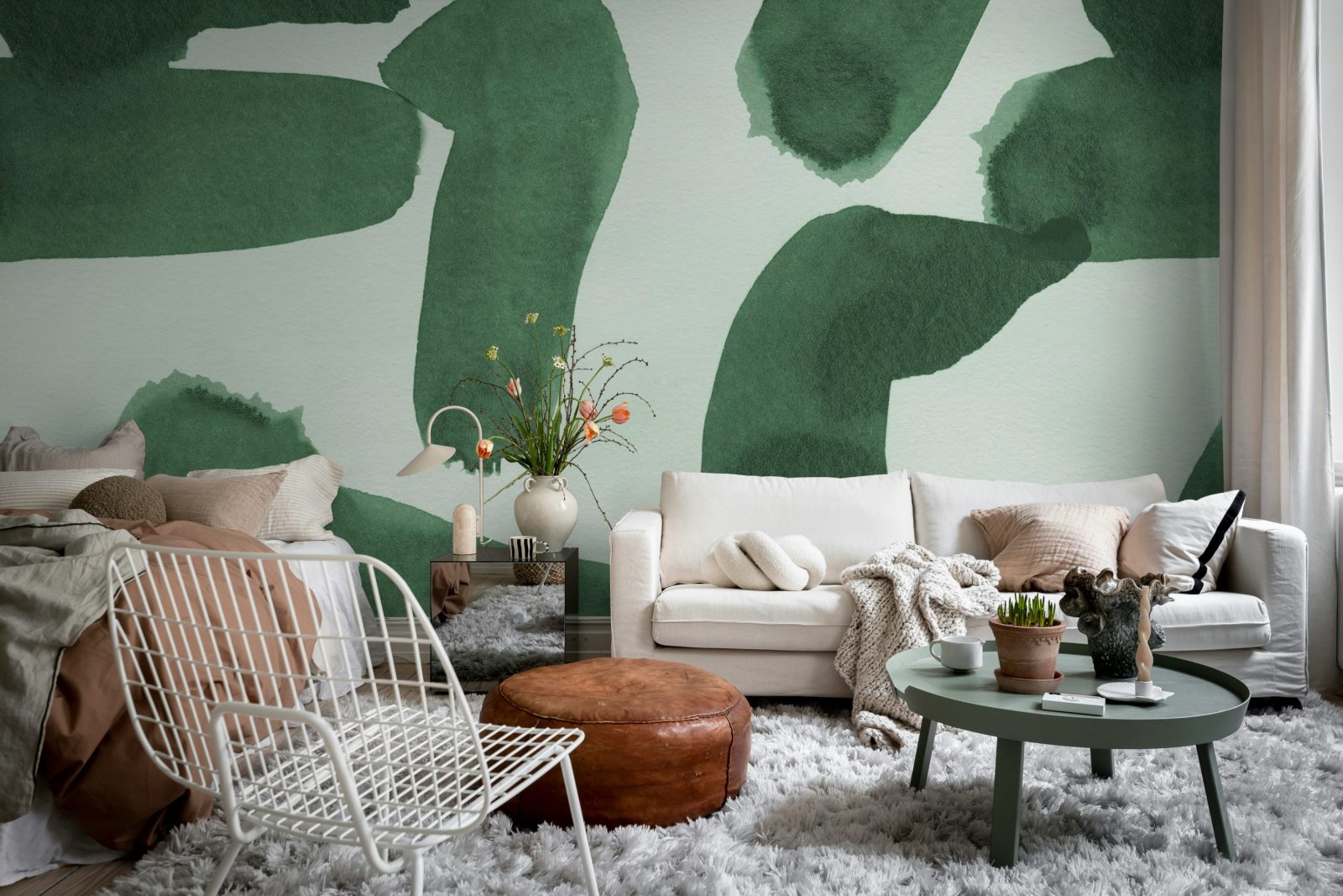 Wiggle Shapes, Green, Rebel Walls 2