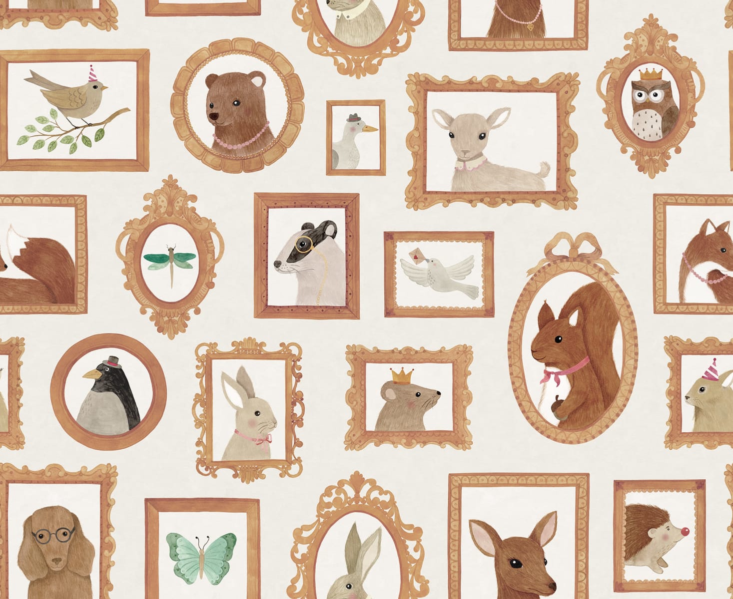 Pet Frames, Beige, Rebel Walls