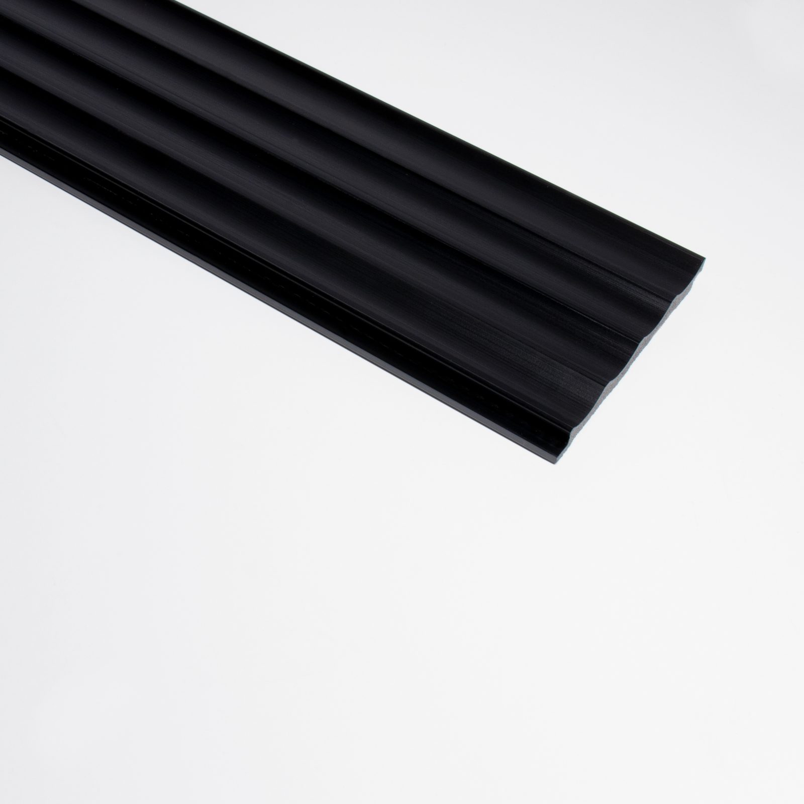 Riflaj decorativ 3D Onda, Negru, 270x11.2cm, Lamelio 3