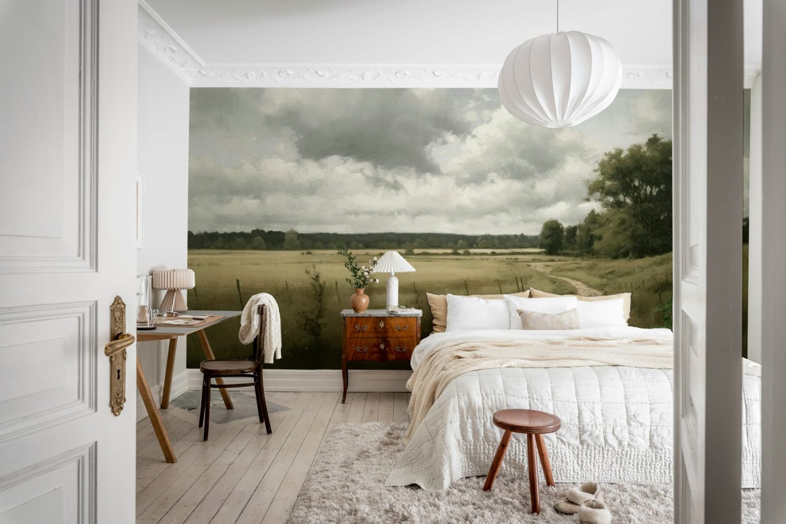 Country Road Painting, Beige, Rebel Walls 2