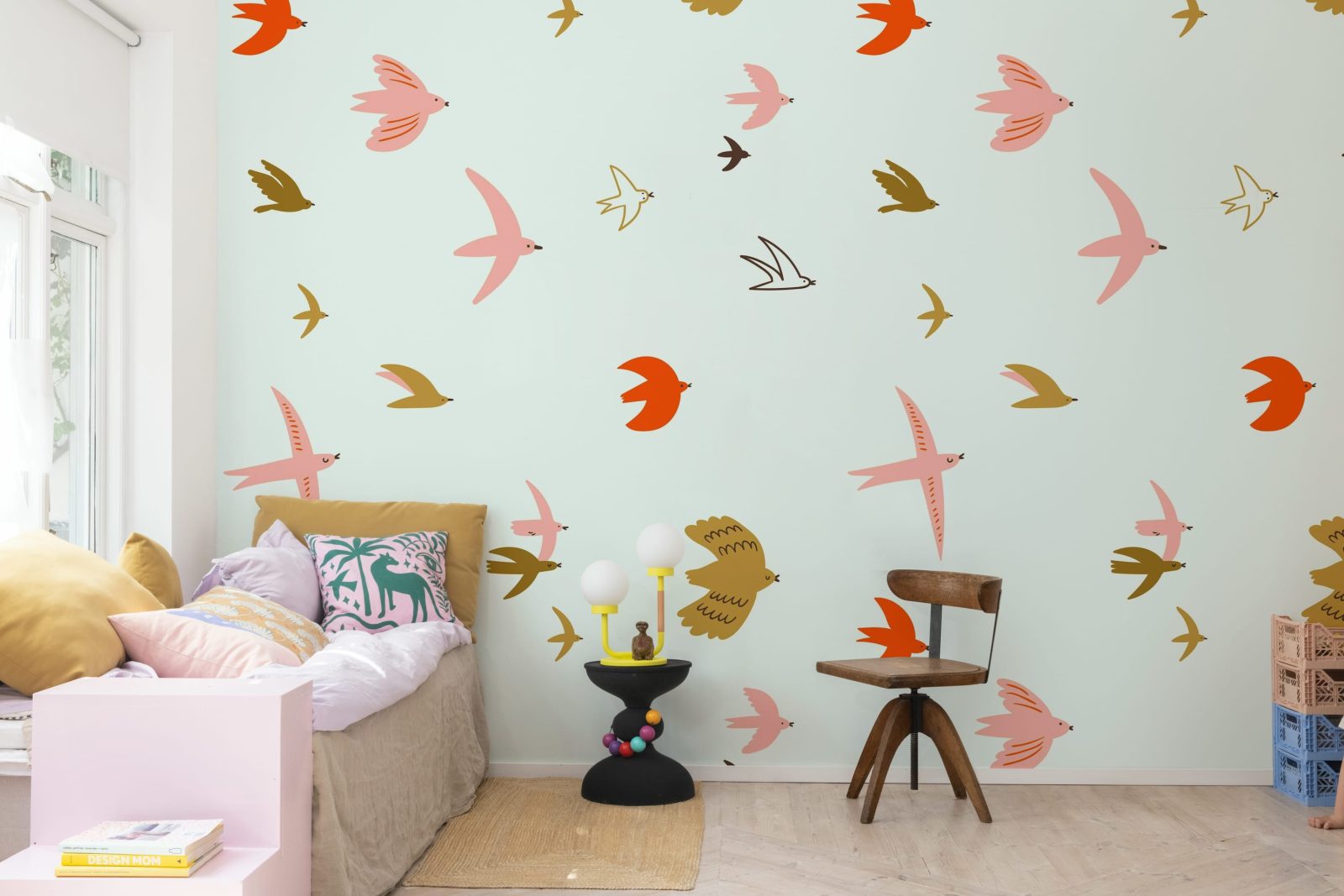 Flying Birds, Light Blue, Rebel Walls 2