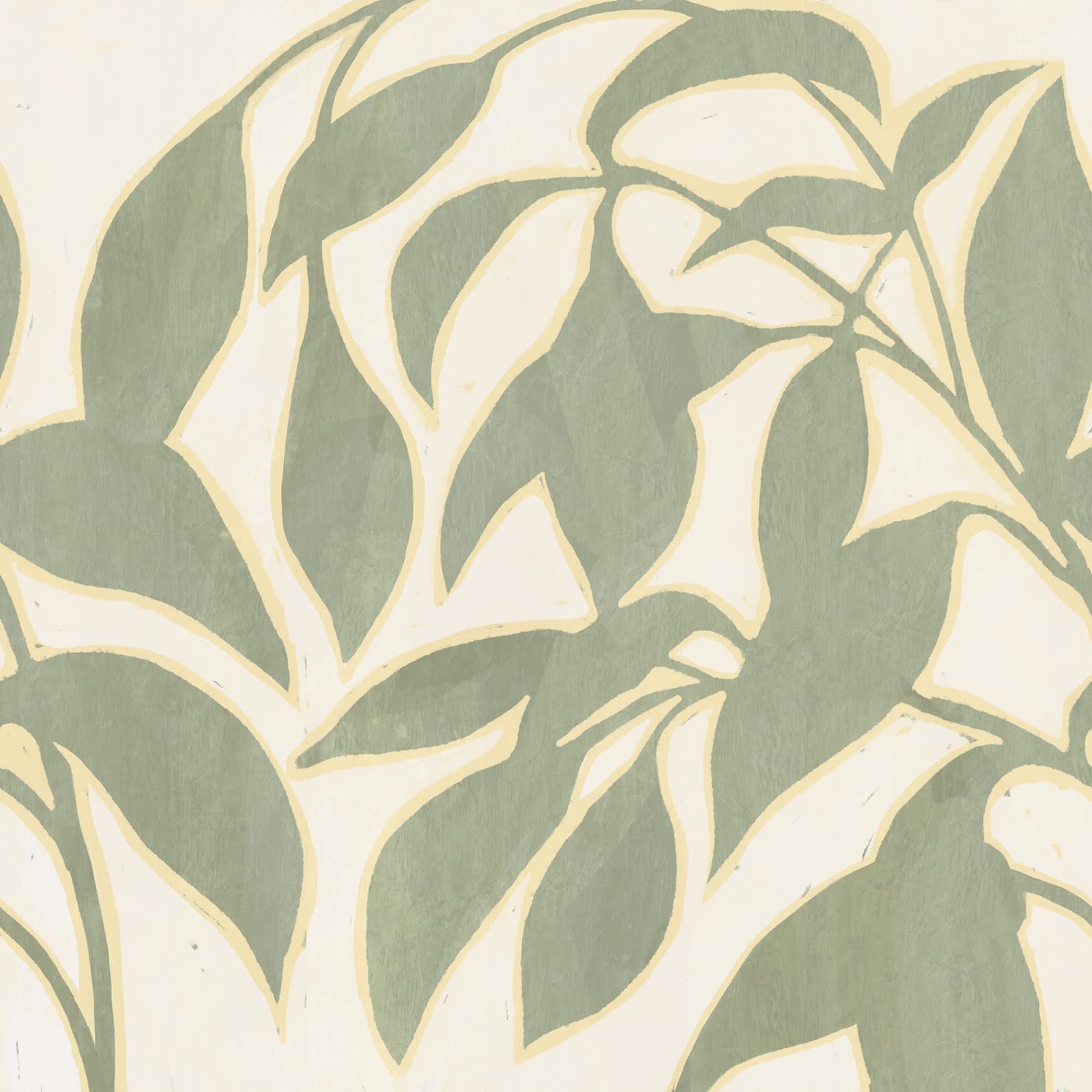 Leaf Silhouette, Green, Rebel Walls
