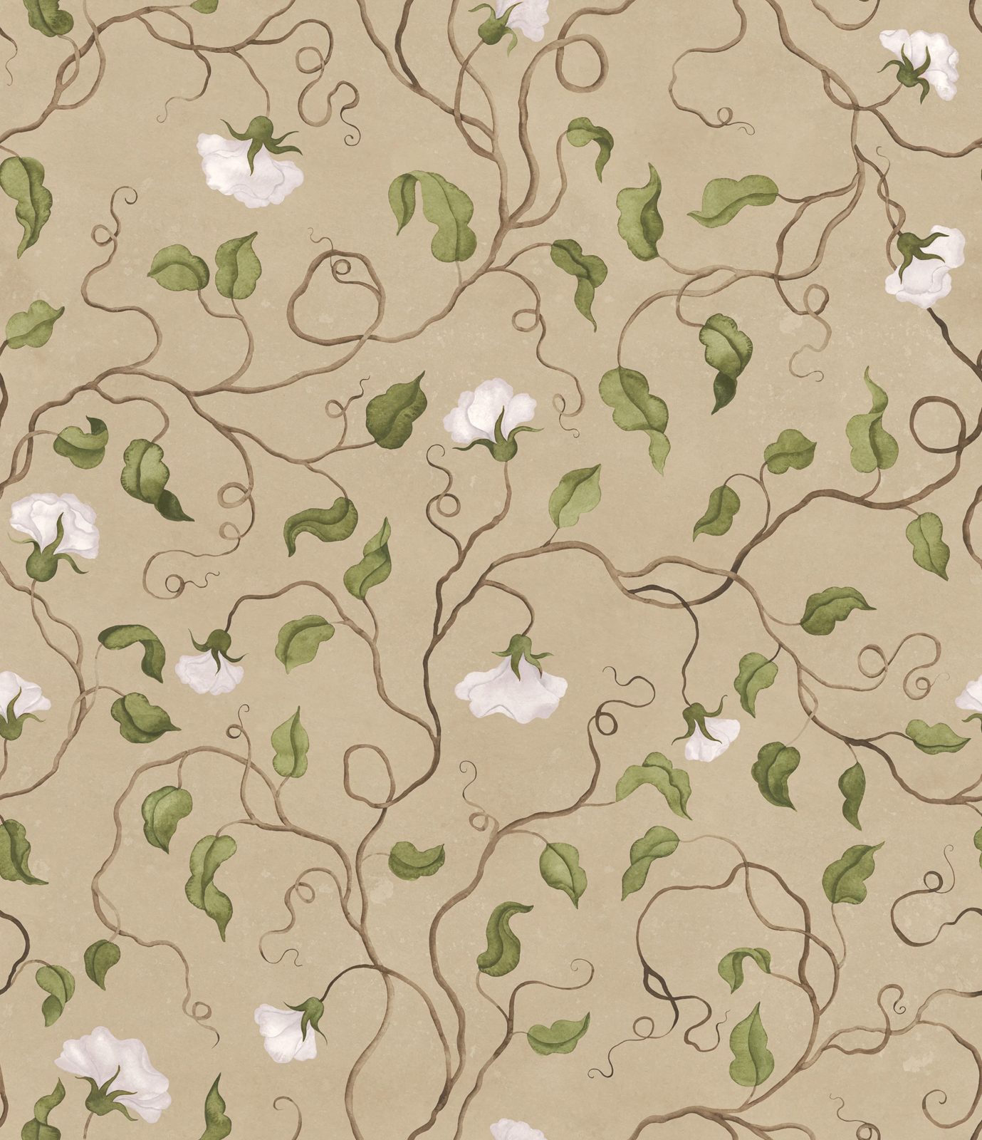 Soft Vines, Beige, Rebel Walls