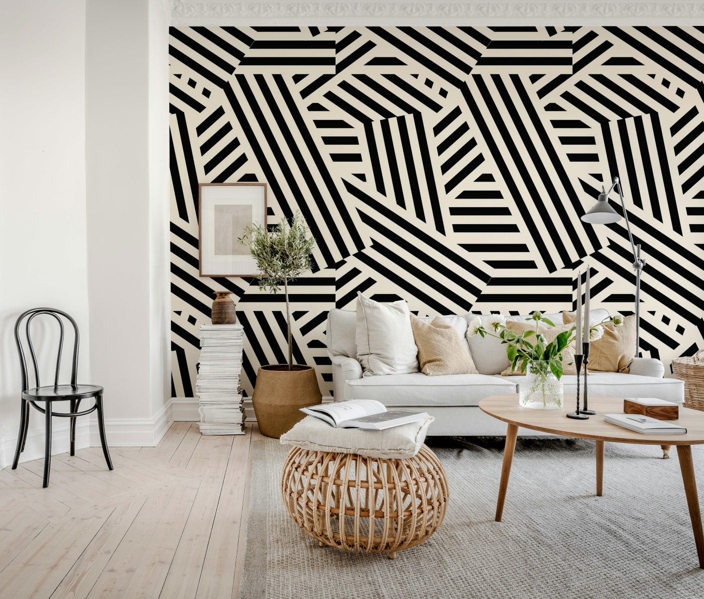 Abstract Stripes, Liquorice & Cream, Rebel Walls 2
