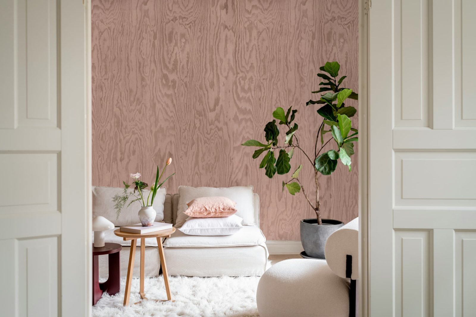 Wood Shades, Pink, Rebel Walls 2