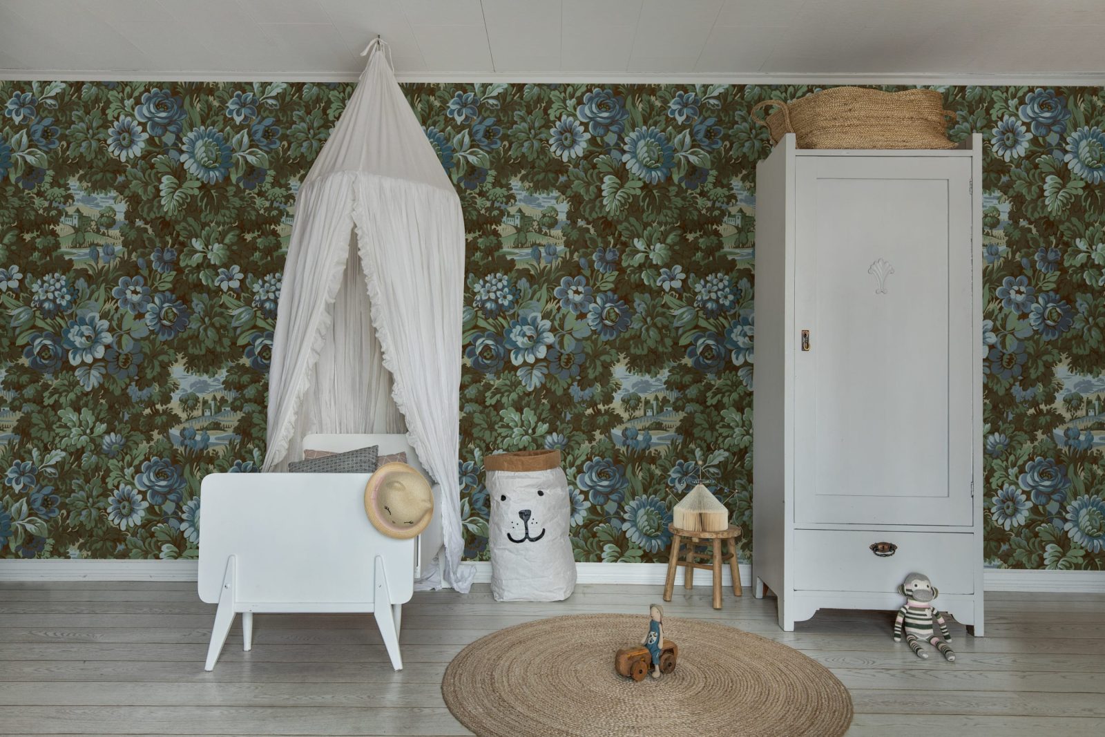 Botanical Manor, Blue, Rebel Walls 3